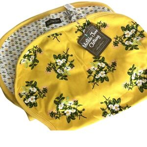Matilda Jane Burp Cloth Set Of 2 - Double Sided Floral Print Baby Gift NWT